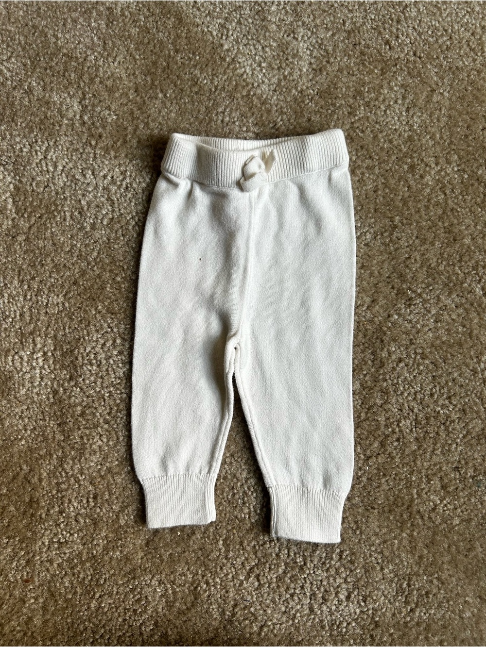 Cat & Jack Cream Knit Baby Pants